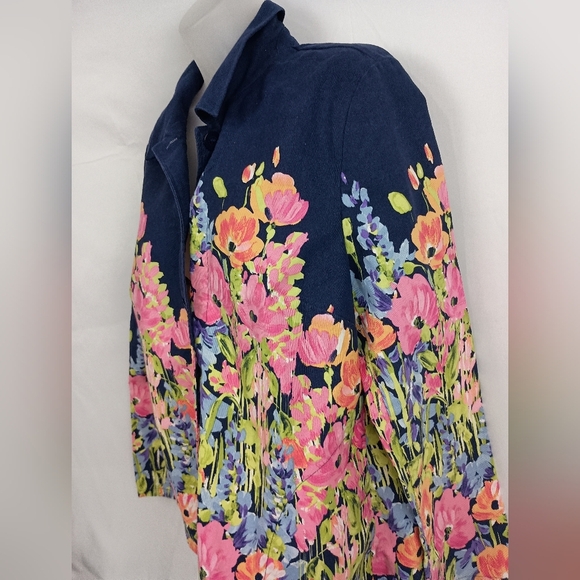 TOG SHOP Floral Spring Women's Jacket Bloomcore Dopamine (#1,333)(C) - Picture 6 of 8